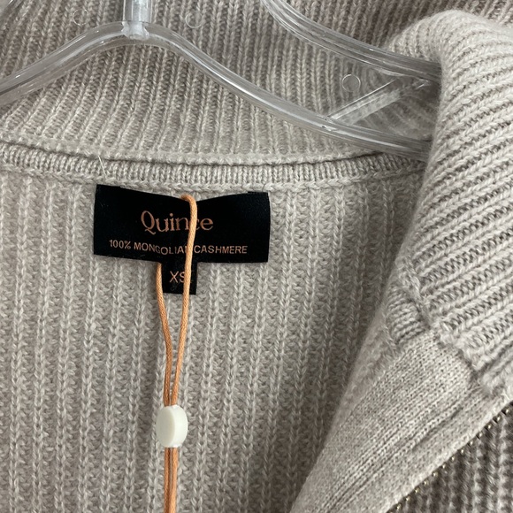 Quince Mongolian Cashmere Fisherman Quarter Zip Sweater xs - Picture 3 of 6